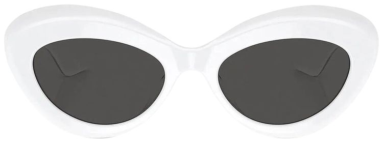 Khaite Oval Cateye Sunglasses White