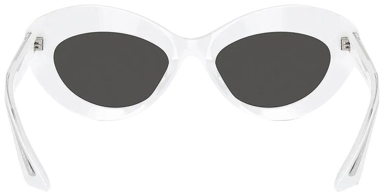 Khaite Oval Cateye Sunglasses White