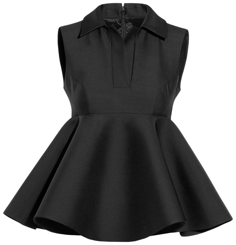 Jacquemus Spalla Peplum Top Black