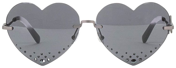 Kenzo Heart Frameless Sunglasses Black