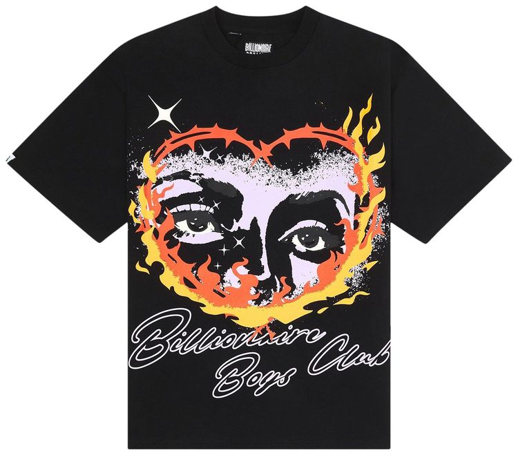 Billionaire Boys Club Meet Me In Space T Shirt Cropped Fit Black