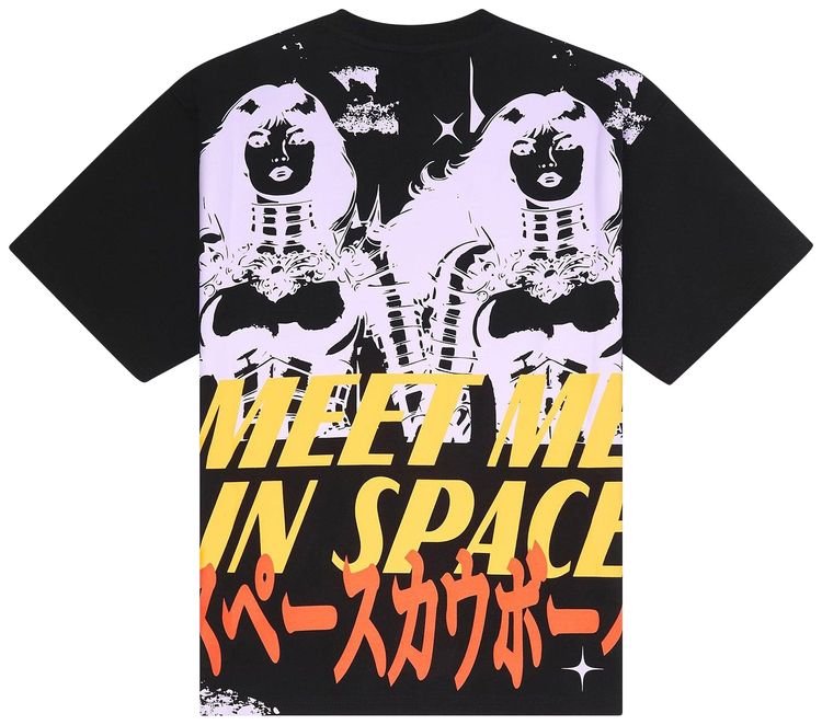 Billionaire Boys Club Meet Me In Space T Shirt Cropped Fit Black