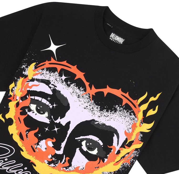 Billionaire Boys Club Meet Me In Space T Shirt Cropped Fit Black