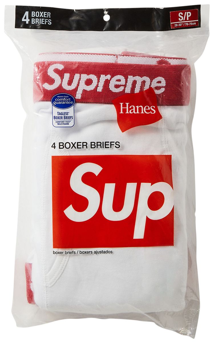 Supreme x Hanes Boxer Briefs 4 Pack White