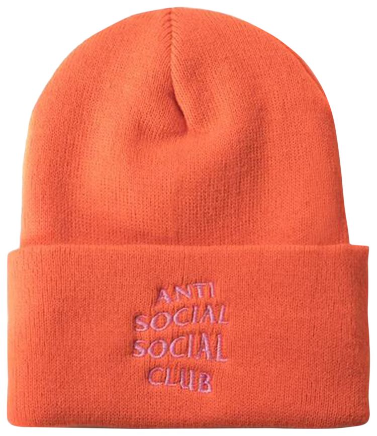 Anti Social Social Club Mr Bean Knit Cap Orange