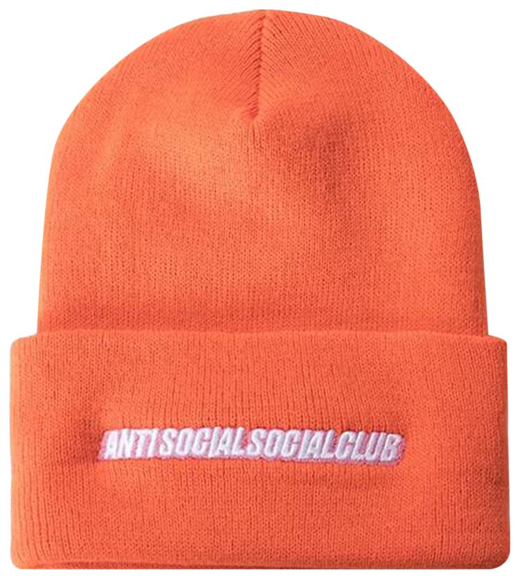 Anti Social Social Club Mr Bean Knit Cap Orange