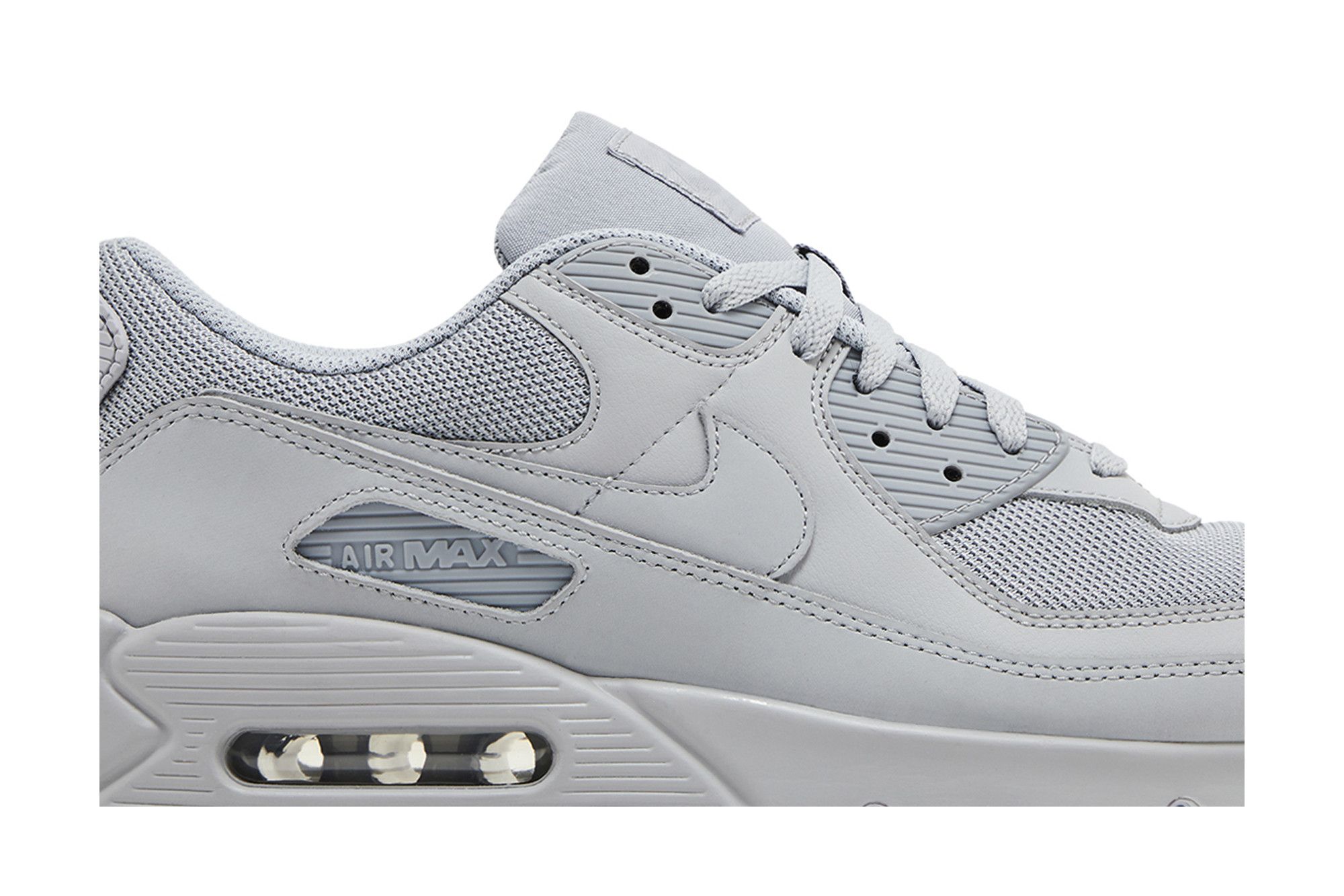 Gray and white air max 90 best sale