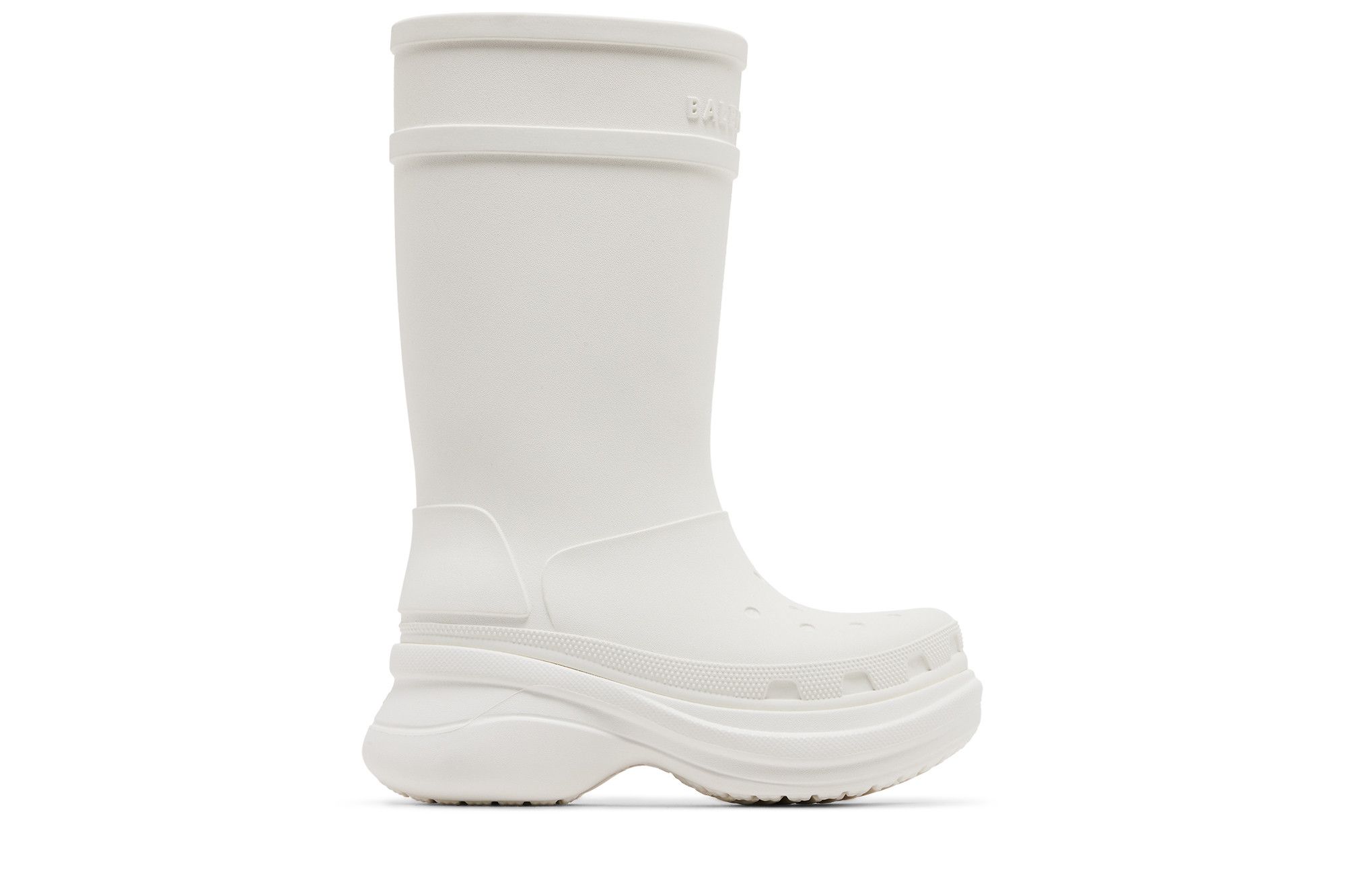 BALENCIAGA クロックス　ホワイト37 NEW Balenciaga Crocs Collab Heeled Sandals Mules Women Shoes SZ 38