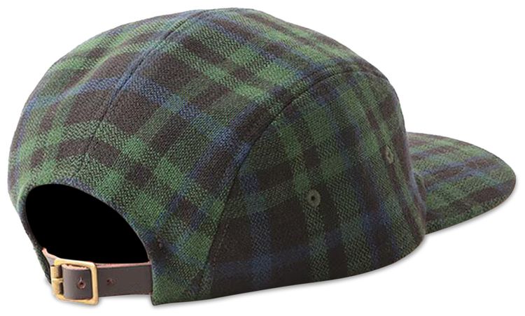 Visvim Buffalo Check Camp Cap Green