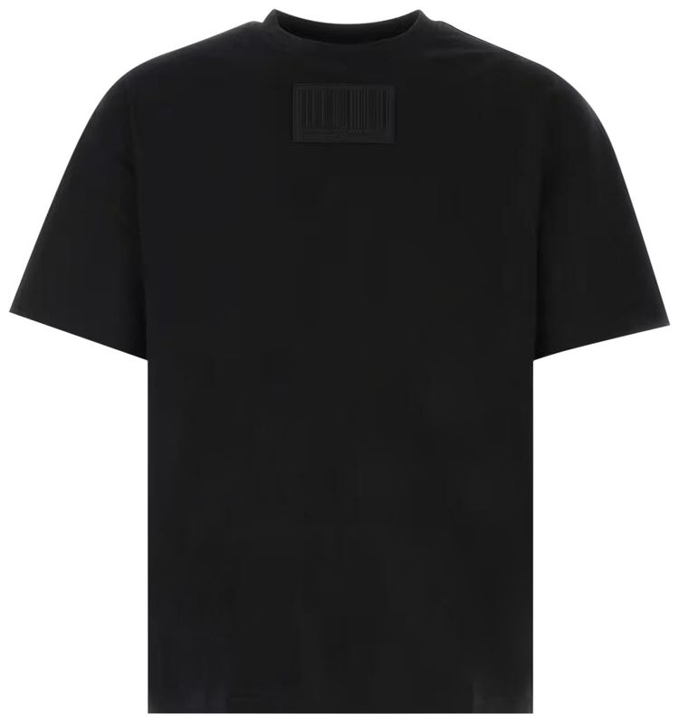 VTMNTS Barcode Rubber Patch T Shirt Black