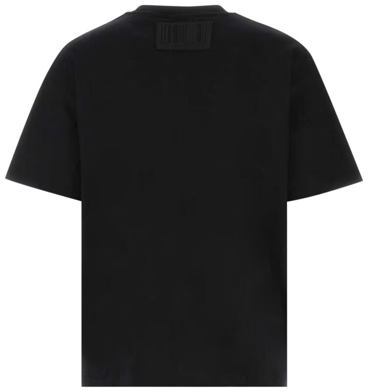 VTMNTS Barcode Rubber Patch T Shirt Black