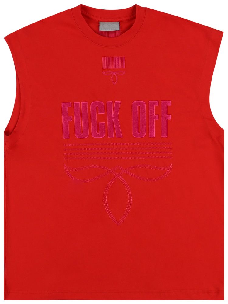 VTMNTS Sleeveless T Shirt Red
