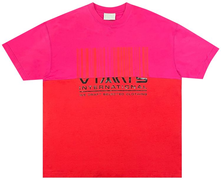 VTMNTS International Printed T Shirt Hot PinkRed