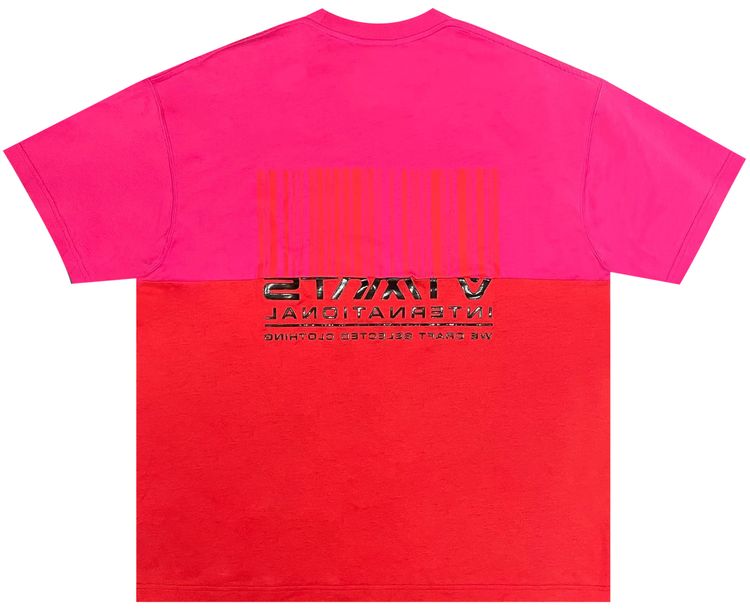 VTMNTS International Printed T Shirt Hot PinkRed