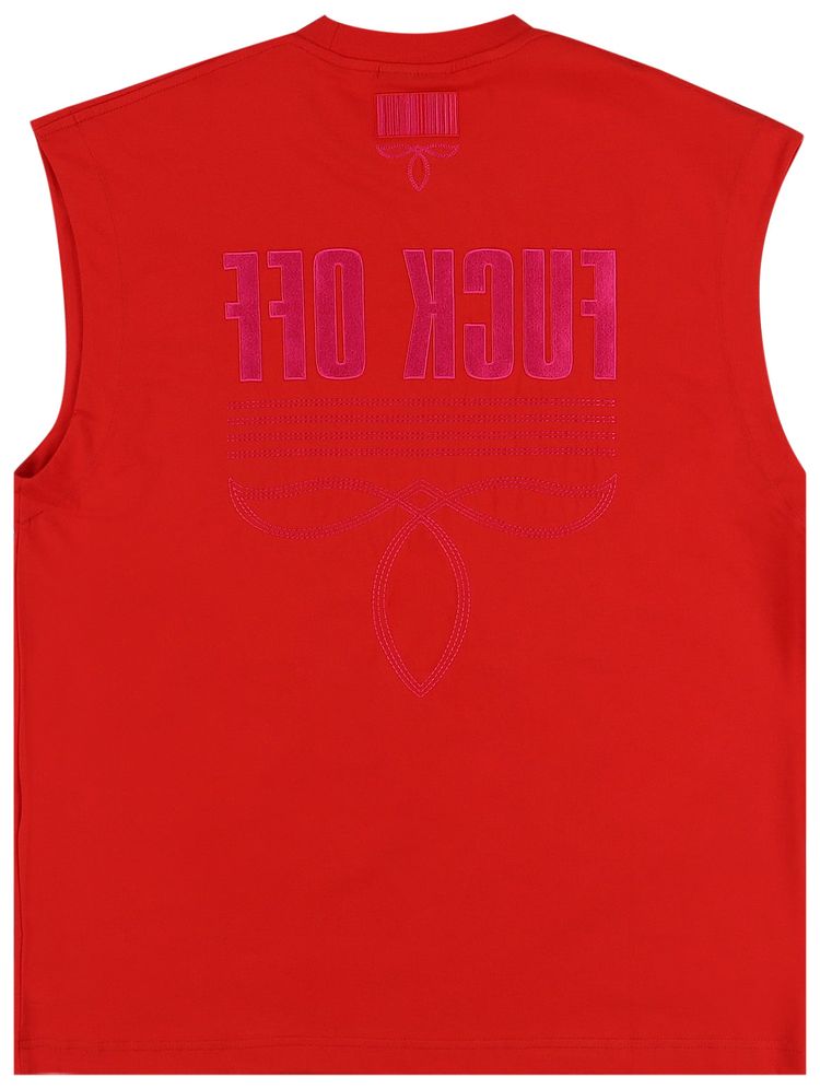 VTMNTS Sleeveless T Shirt Red