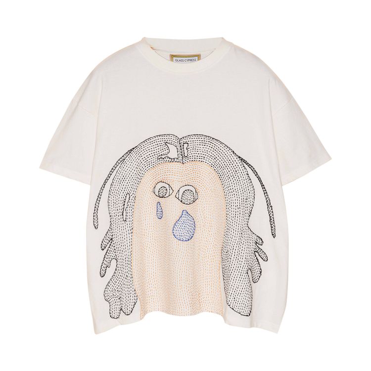 Glass Cypress Crying T Shirt White