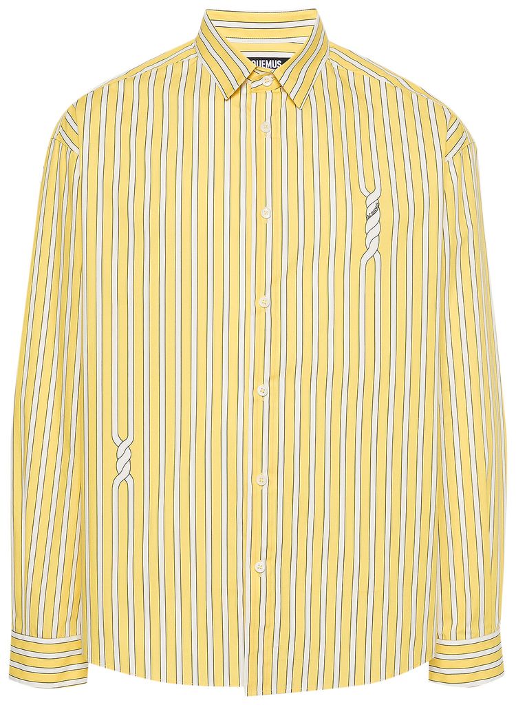 Jacquemus Simon Stripe Shirt Yellow Stripe