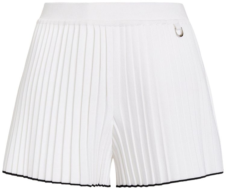 Jacquemus Plisse Knit Short White