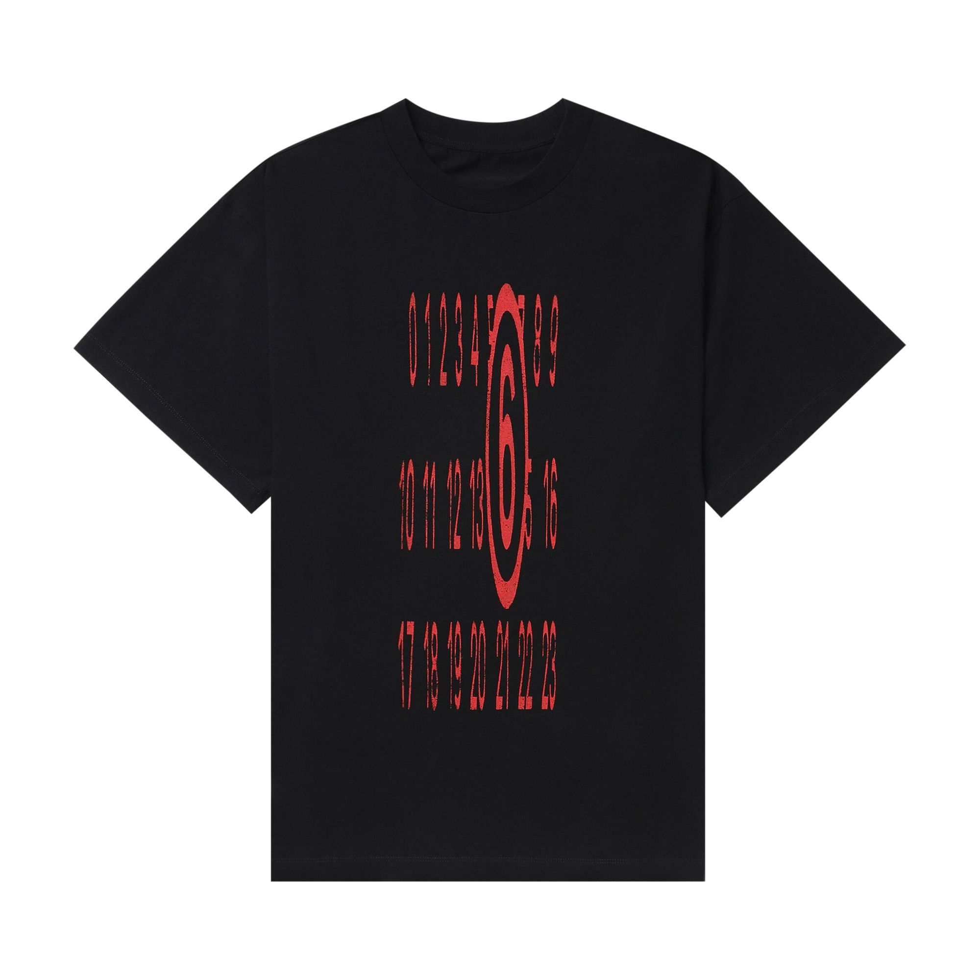 Buy MM6 Maison Margiela Numbers T-Shirt 'Black' - S62GD0184 S23588