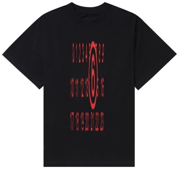 MM6 Maison Margiela Numbers T Shirt Black