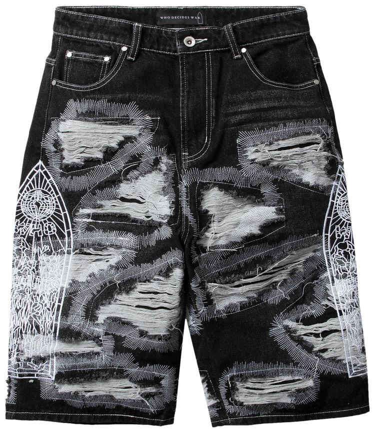 Who Decides War Darning Side Embroidery Shorts Coal