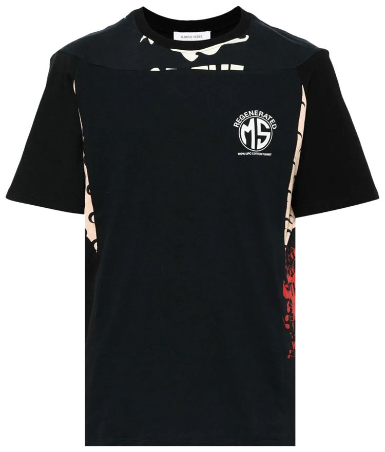 Marine Serre Regenerated Graphic T Shirt Black