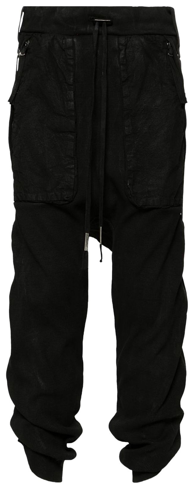 Boris Bidjan Saberi Drawstring Cropped Trousers Black