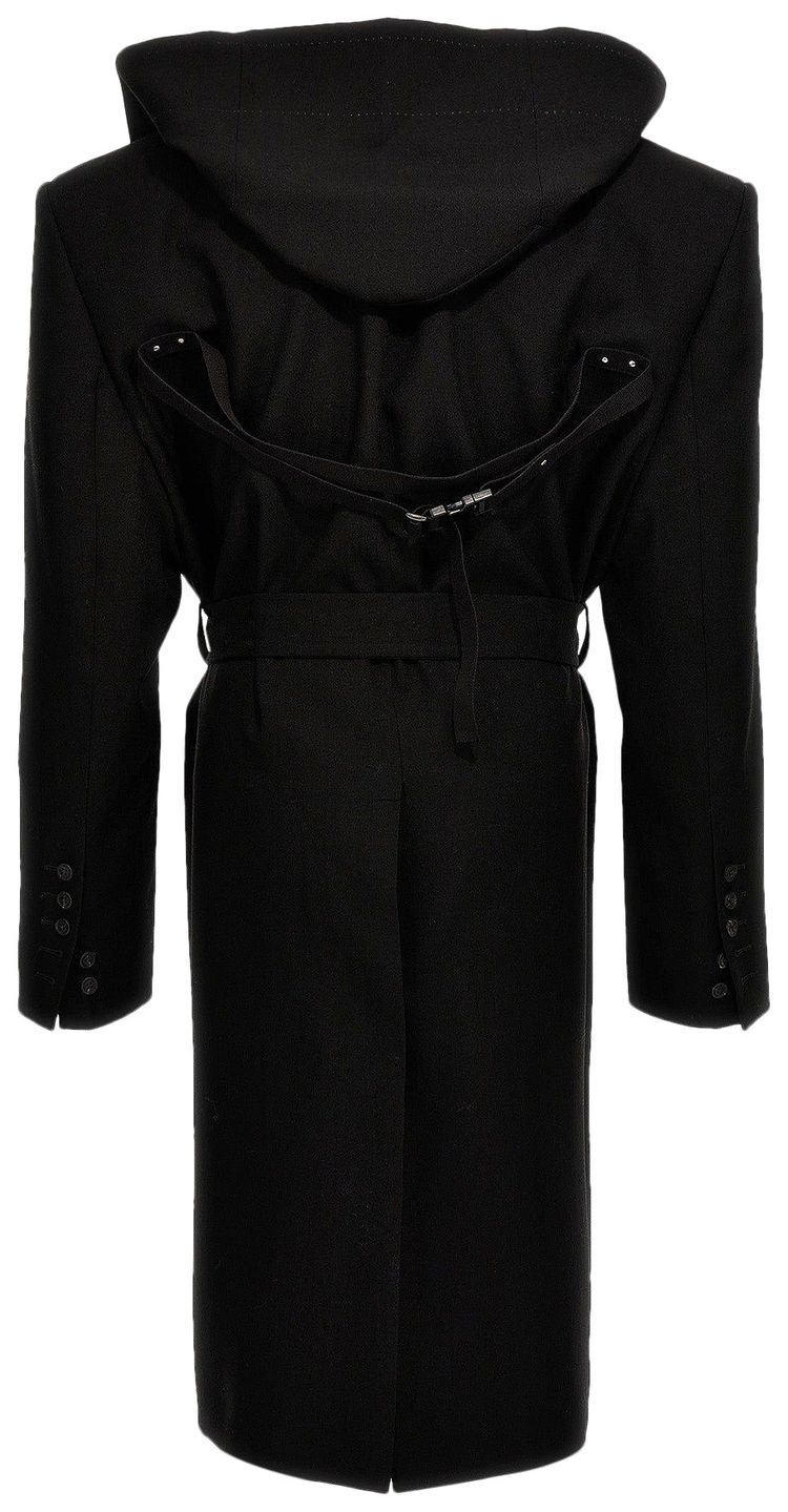 Rick Owens Hooded Lido Tatlin Coat Black