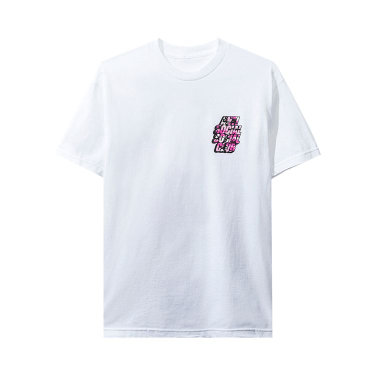 Anti Social Social Club Blocked Pink Camo Tee White