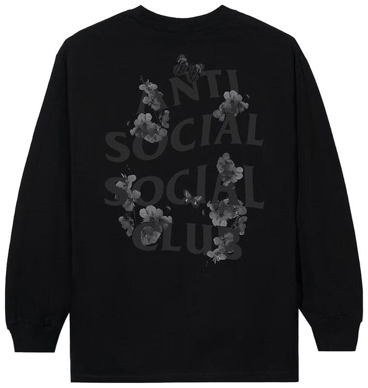Anti Social Social Club Dramatic Kkoch Long Sleeve Tee Black