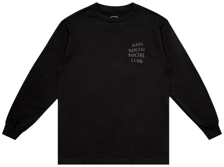 Anti Social Social Club Dramatic Kkoch Long Sleeve Tee Black