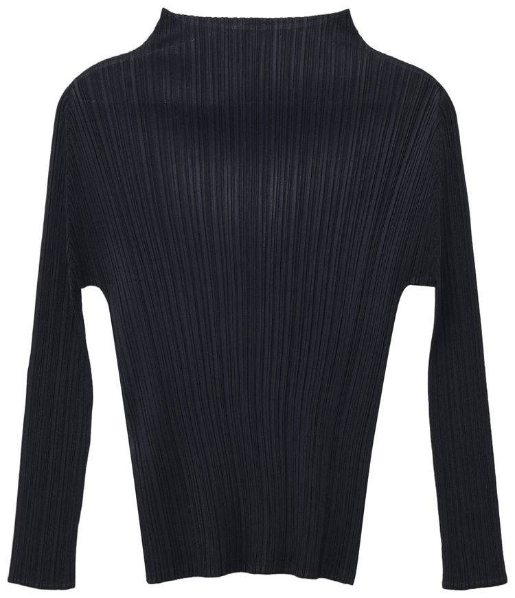 Pleats Please Issey Miyake Basic Shirt Black