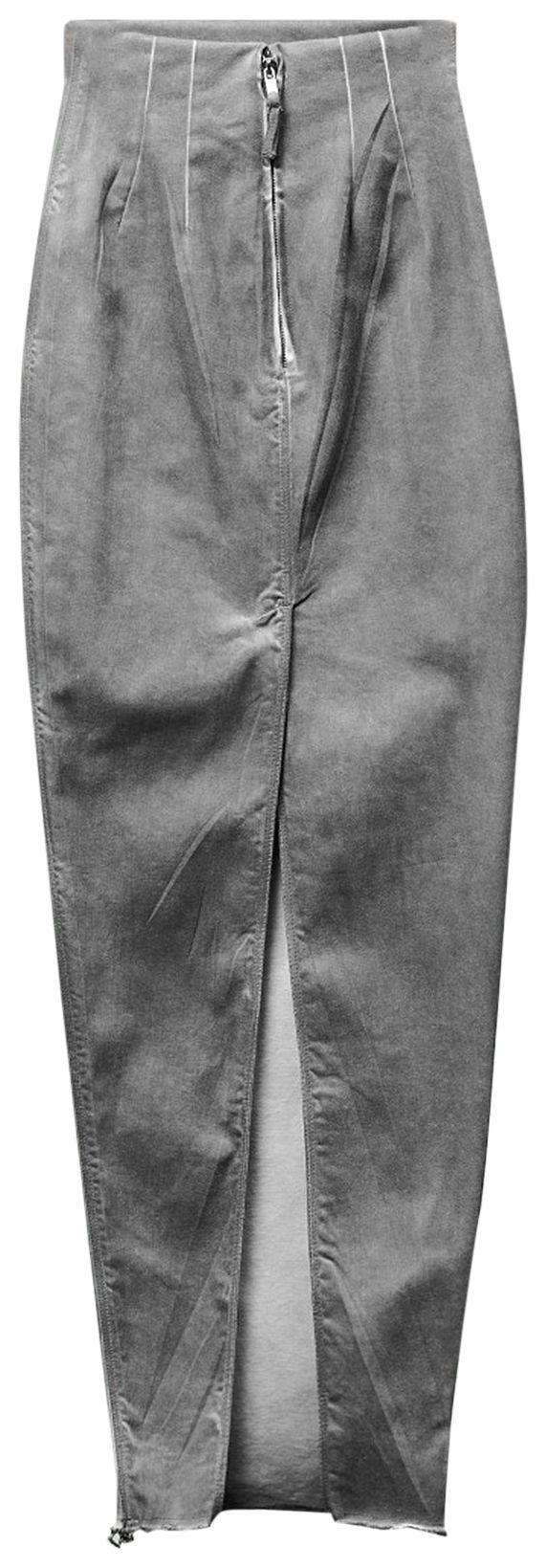 Rick Owens Dirt Pillar Denim Skirt Pearl