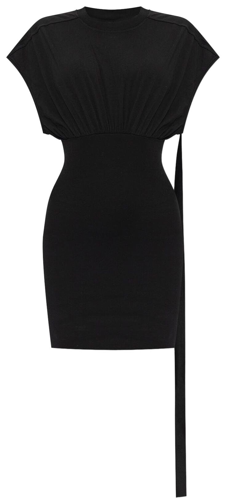 Rick Owens DRKSHDW Cinched Sleeveless Tommy Mini Dress Black