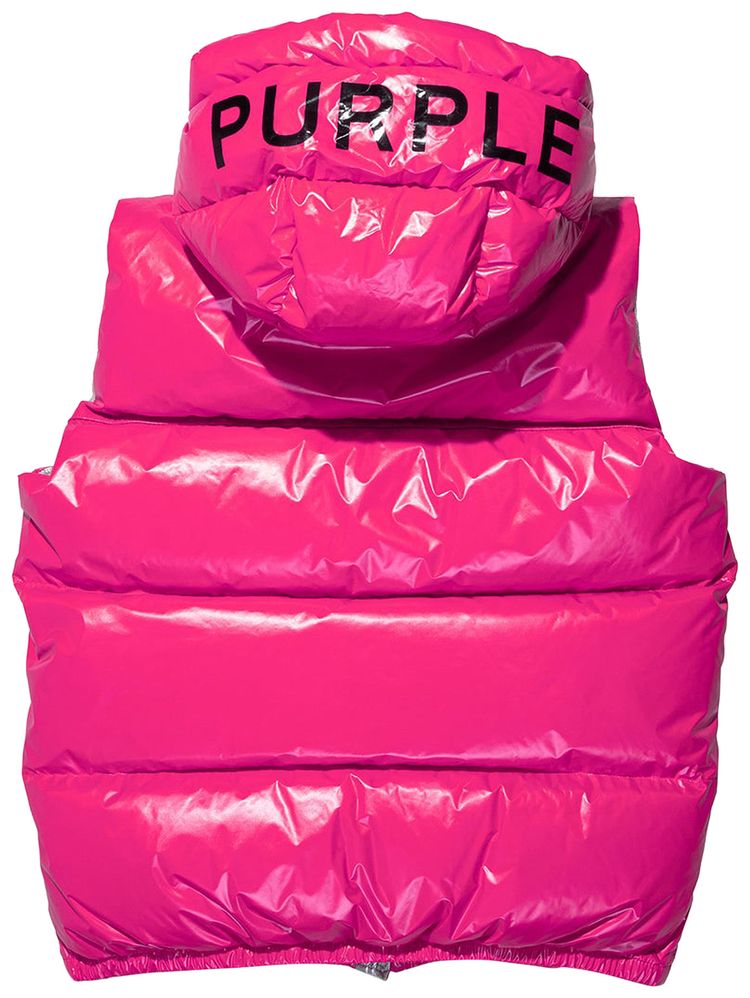 PURPLE BRAND Nylon Puffer Vest Pink