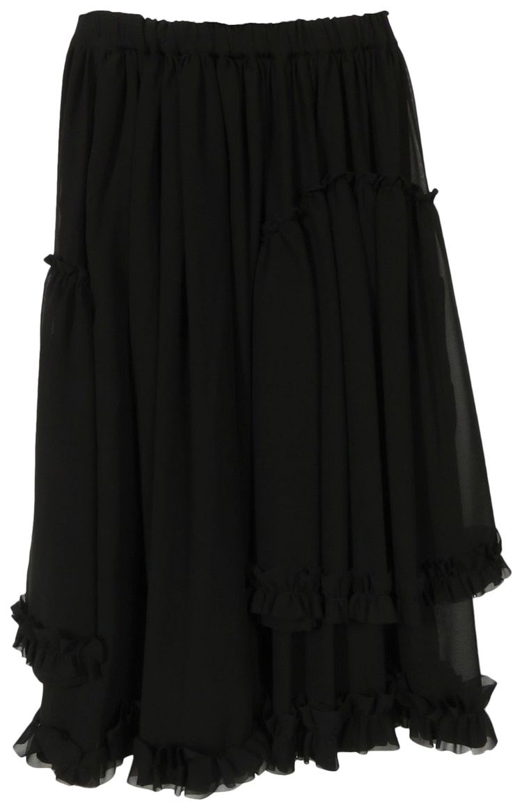 Comme des Garcons Rouched Pattern Skirt Black