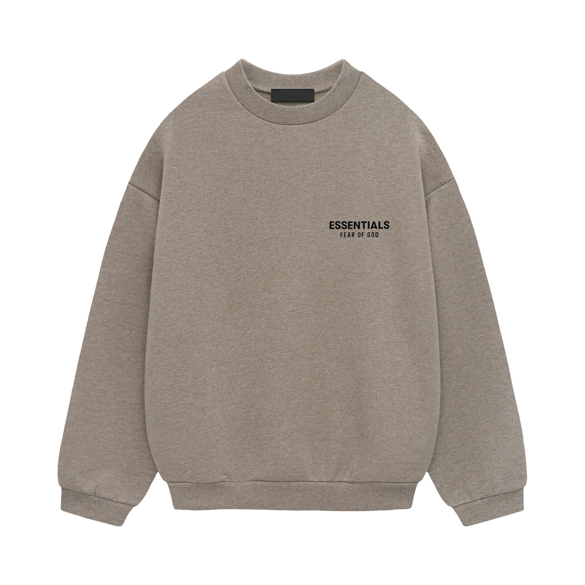 Buy Fear of God Essentials Fleece Crewneck II 'Heather Grey Buy Fear of God Essentials Fleece Crewneck II 'Heather Grey