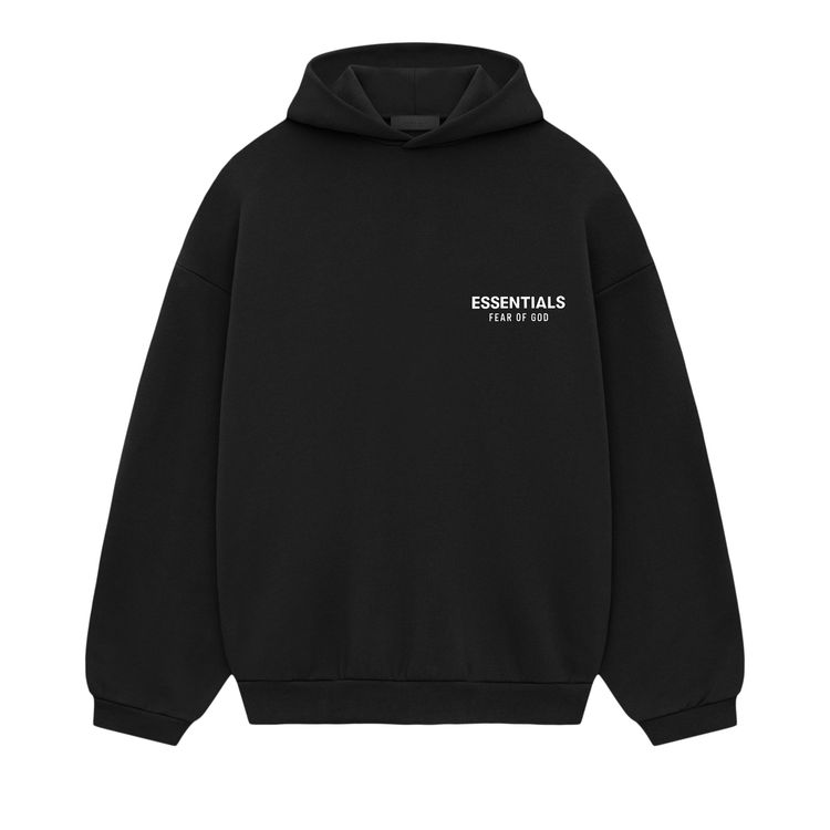 Buy Fear of God Essentials Fleece Hoodie II 'Black' - 192HO246250F | GOAT