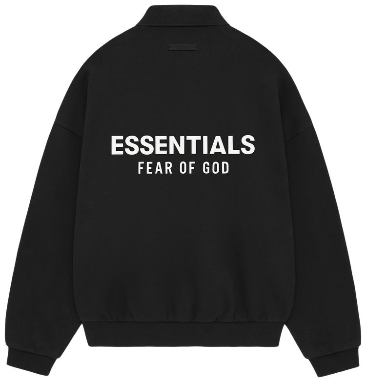 Fear of God Essentials Fleece Polo Black
