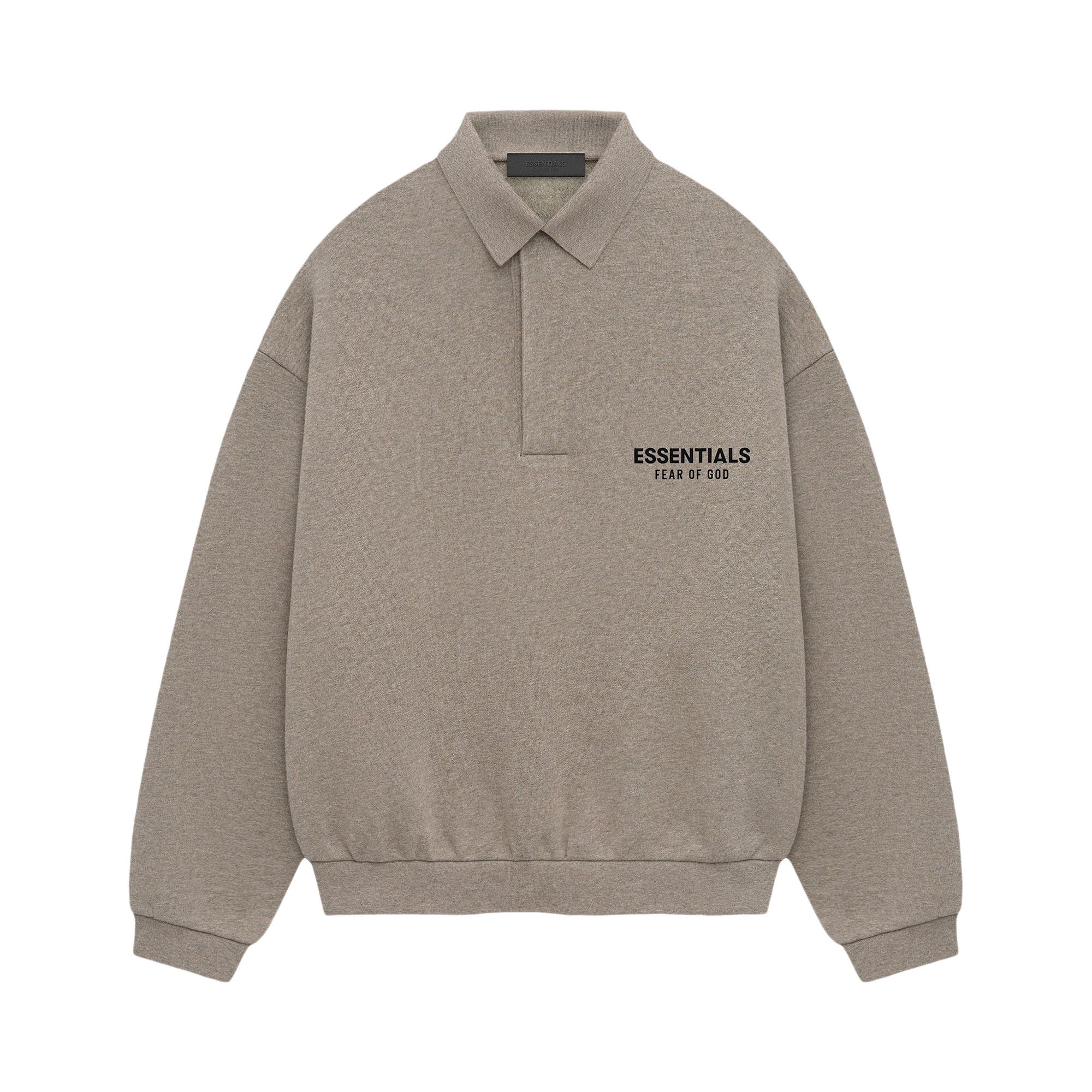 Buy Fear of God Essentials Fleece Polo 'Heather Grey