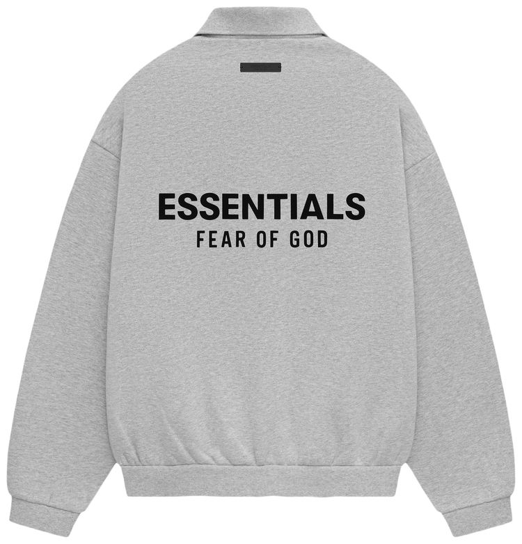 Fear of God Essentials Fleece Polo Light Heather Grey