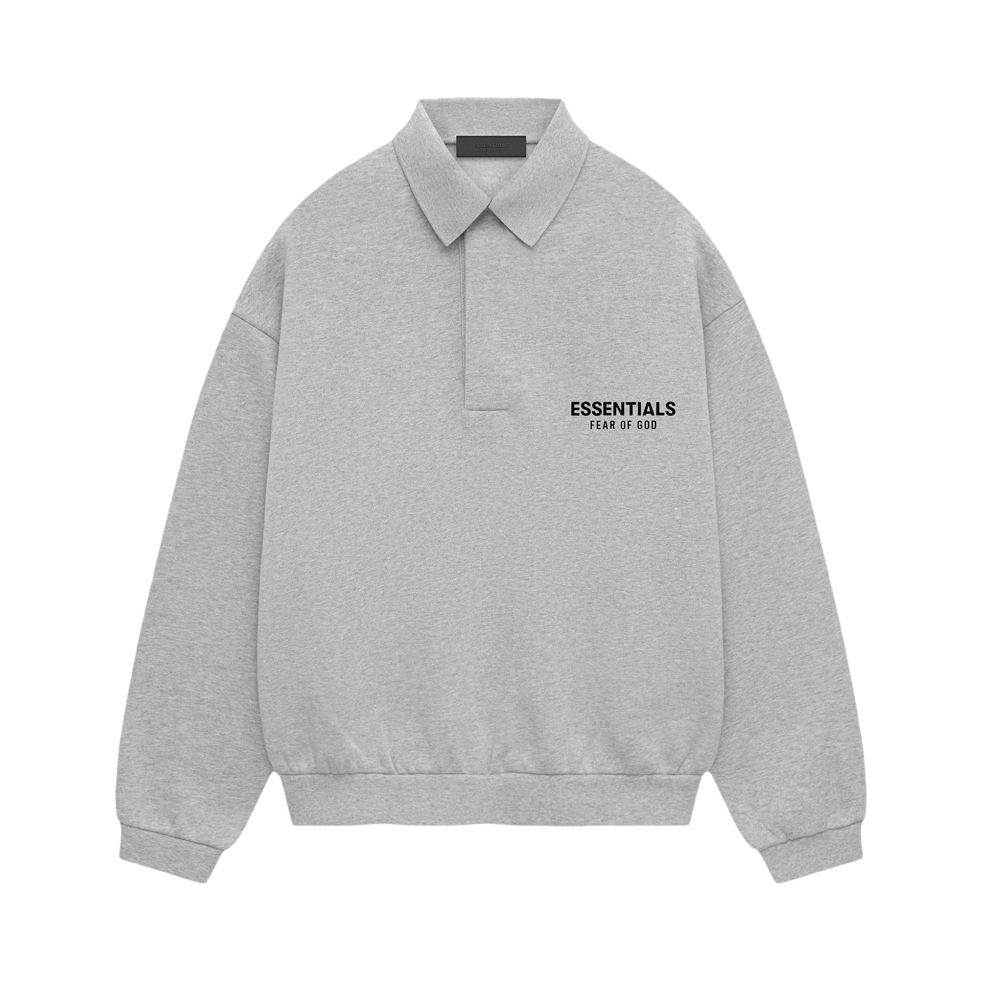 Tシャツ・カットソー FEAR OF GOD 24FW Gray Fleece Polo Sweatshirt 192HO244398F Buy Fear of God Essentials Fleece Polo 'Light Heather Grey