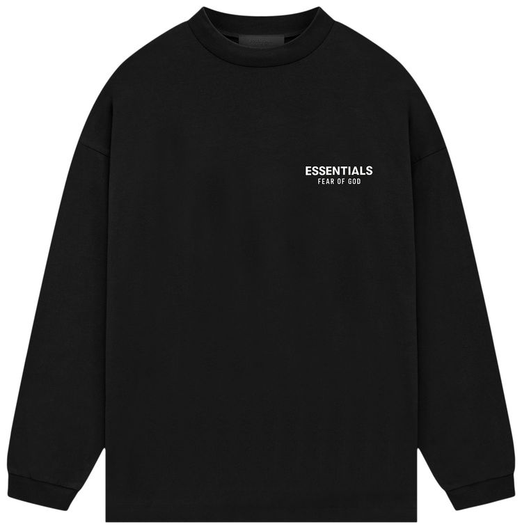 Fear of God Essentials Jersey Long Sleeve Shirt Black