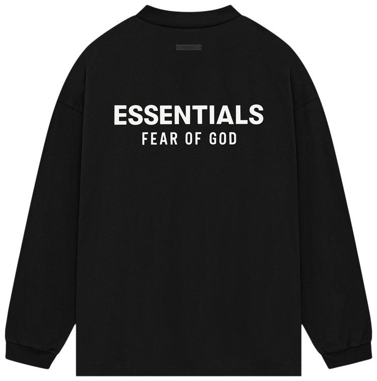 Fear of God Essentials Jersey Long Sleeve Shirt Black
