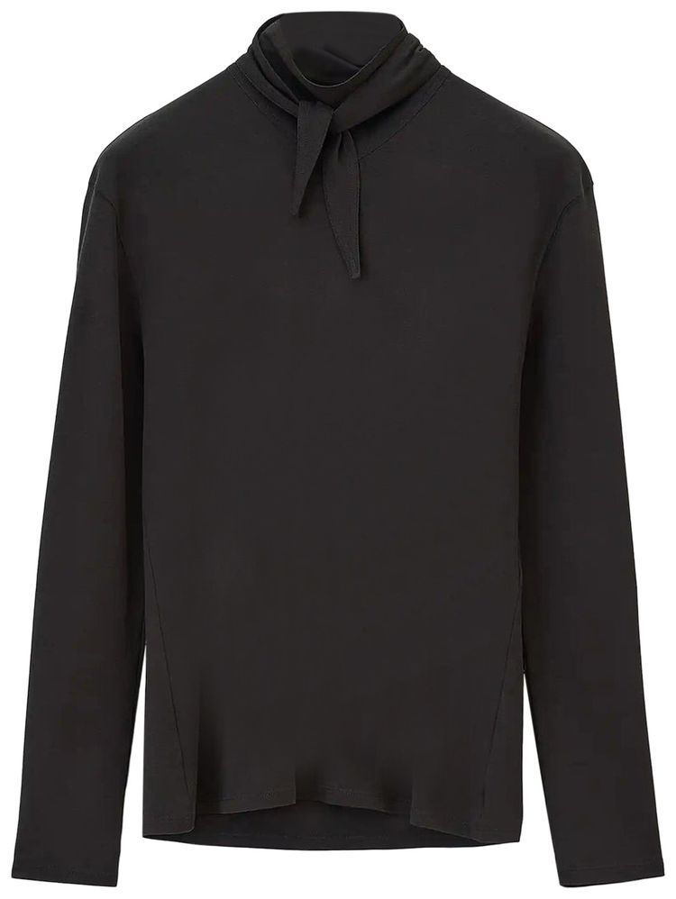 Lemaire Long Sleeve Foulard Top Dark Espresso