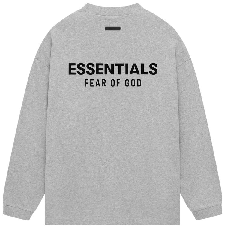 Fear of God Essentials Jersey Long Sleeve Shirt Light Heather Grey