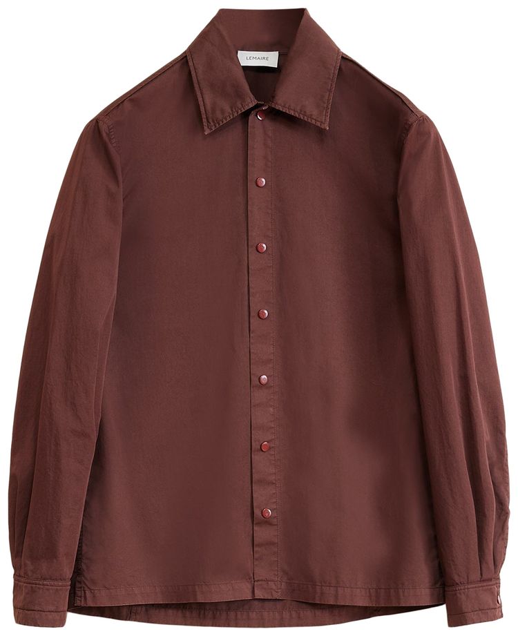 Lemaire Snaps Shirt Cocoa Bean