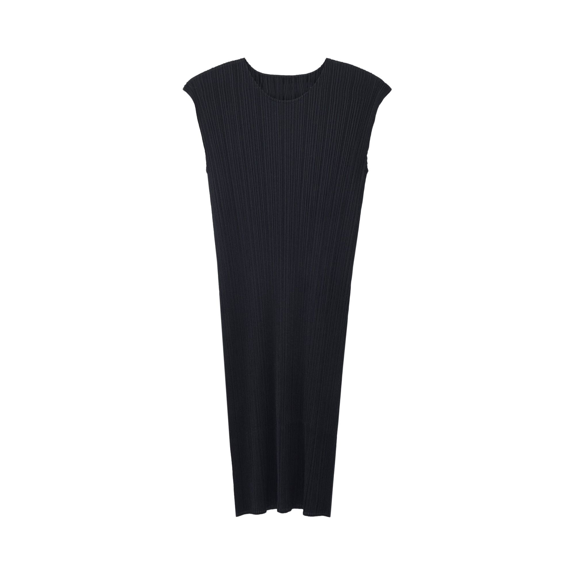 Buy Pleats Please Issey Miyake Basics Dress 'Black' - PP46JH113 15