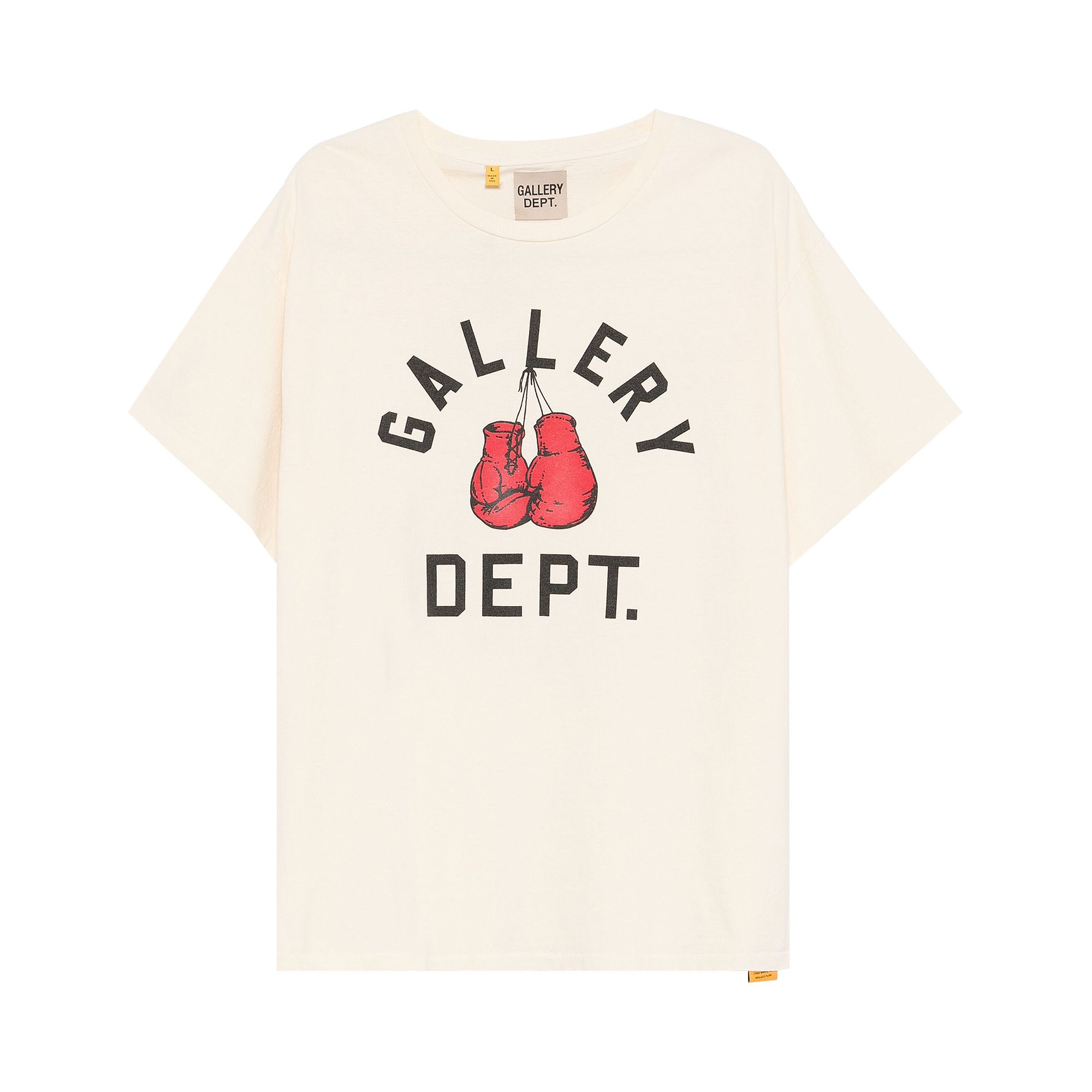 【GALLERY DEPT.】ボクシング マーチ クルーネック Buy Gallery Dept. Boxing Merch Tee 'Cream' - BMT 10075 CREA