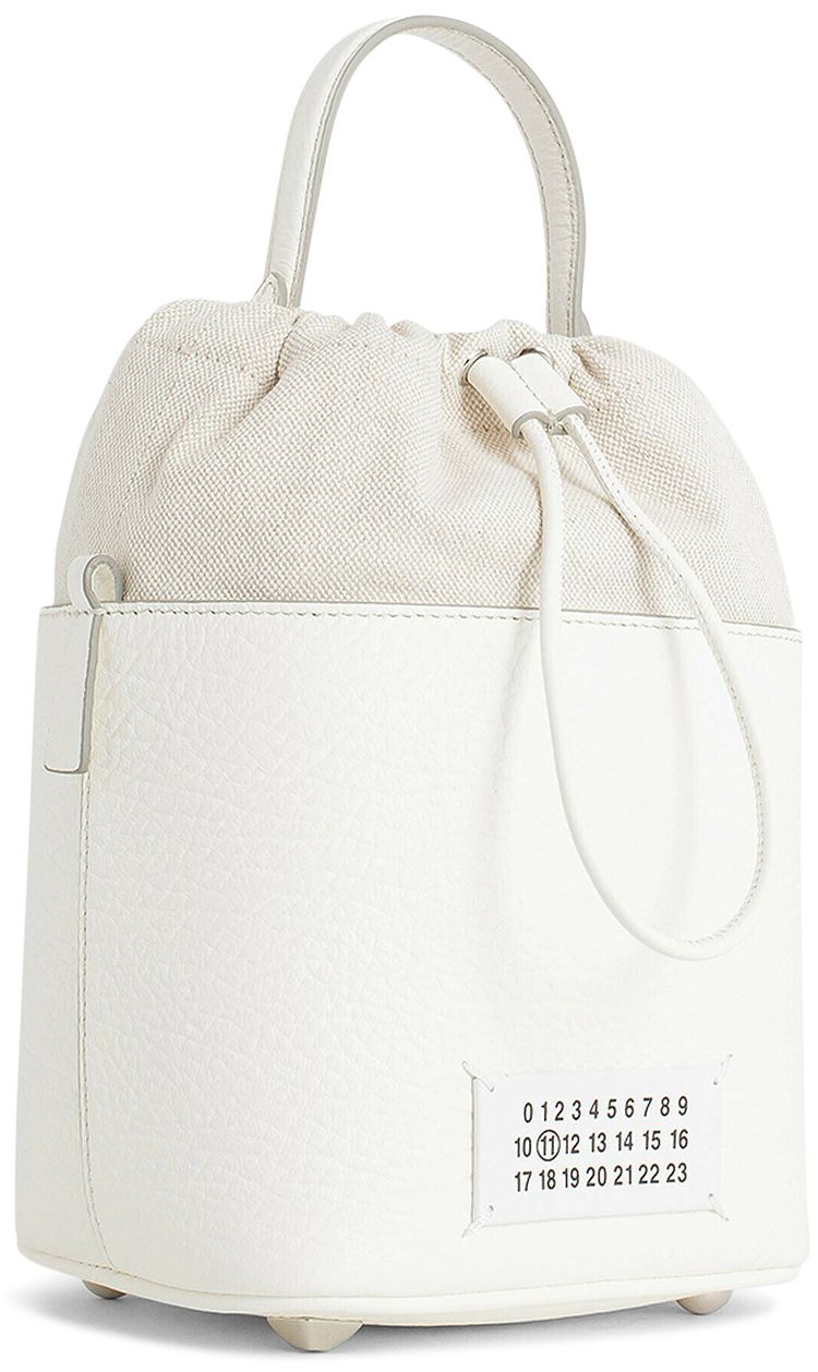 Maison Margiela 5AC Bucket Bag Canvas And Leather White